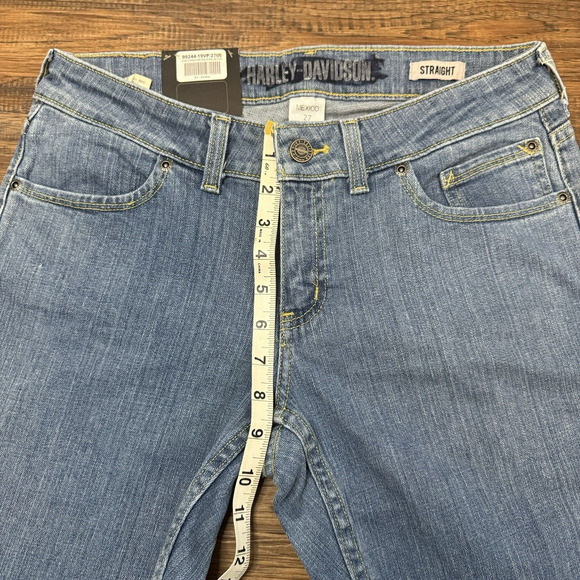 Harley Davidson Jeans 27 P (Irregular - See Pics) Mid Rise Straight HD Denim - Picture 6 of 14